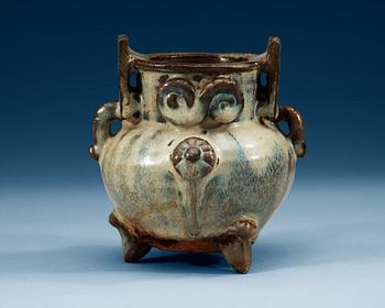 1415. A chün glazed tripod censer, Yuan dynasty (1271-1368).