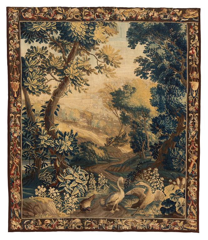 A tapestry, "Verdure", tapestry weave, ca 301 x 254 cm, France 18th century.