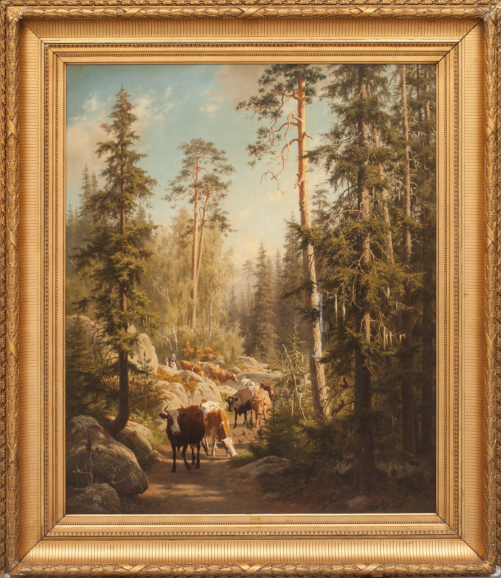 CARL BÖGH, olja på dubblerad duk, signerad och daterad 1871.