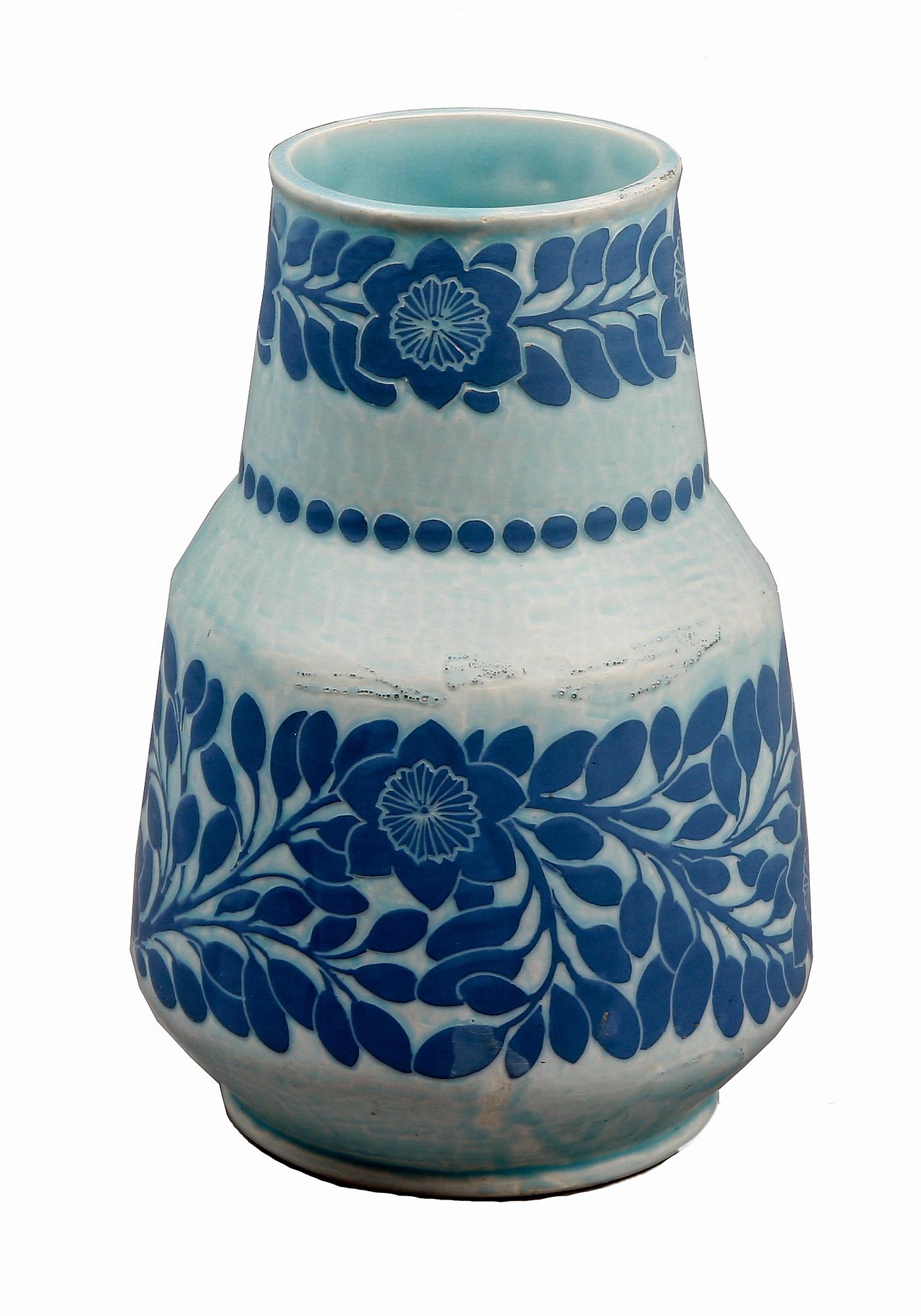 VAS, stengods, "Sgraffito", Josef Ekberg, Gustavsberg.