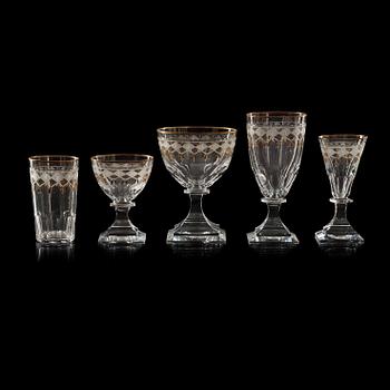 1778. A Swedish Kosta 'Junior' glass service. (58 pieces).