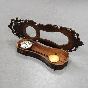 An Austrian or German wall pendulum clock, late 19th Century.