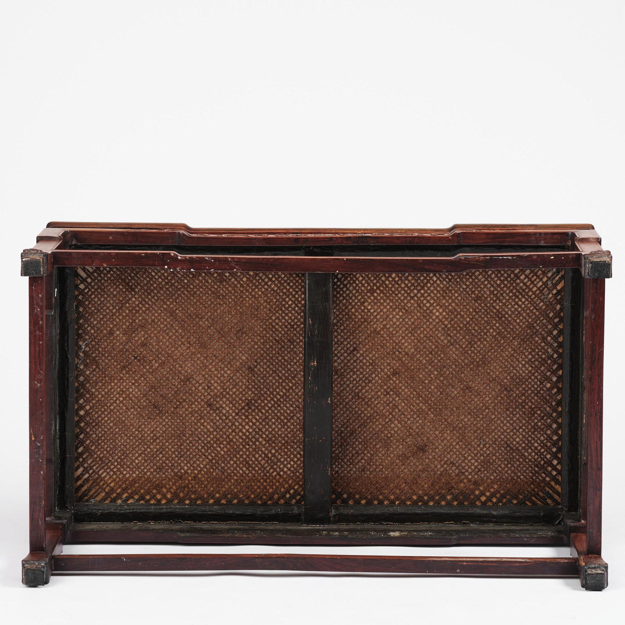 Dagbädd, hardwood. Qingdynastin, 1800-tal.