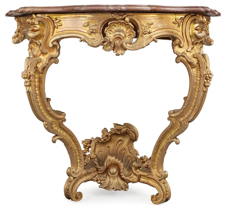 A Swedish Rococo 18th century console table.