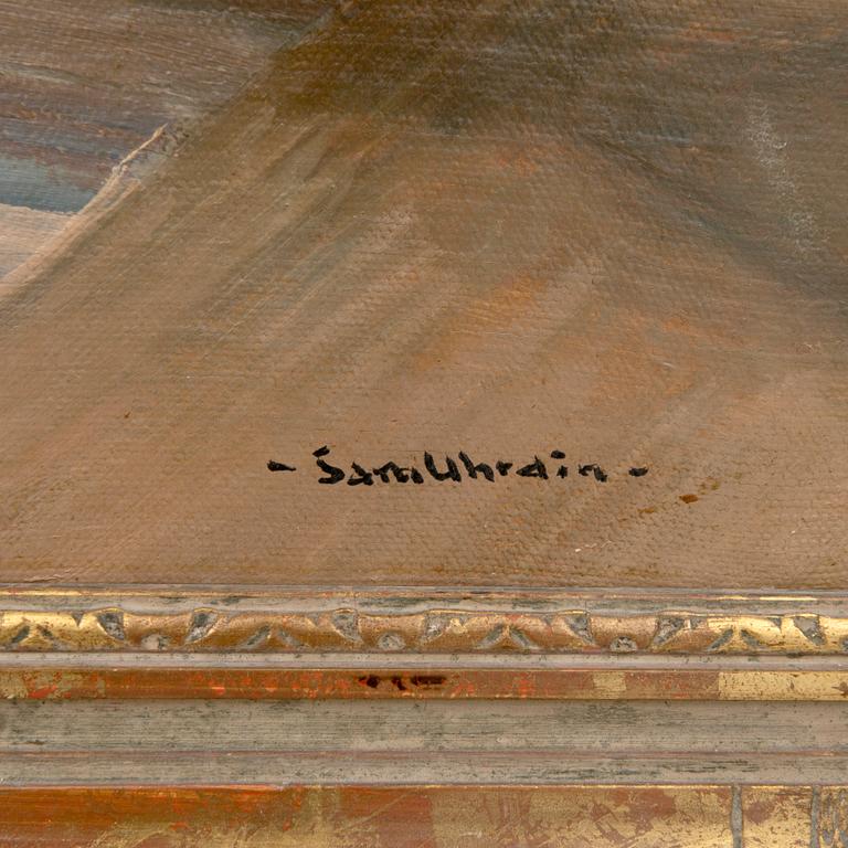 Sam Uhrdin, oil on canvas signed.