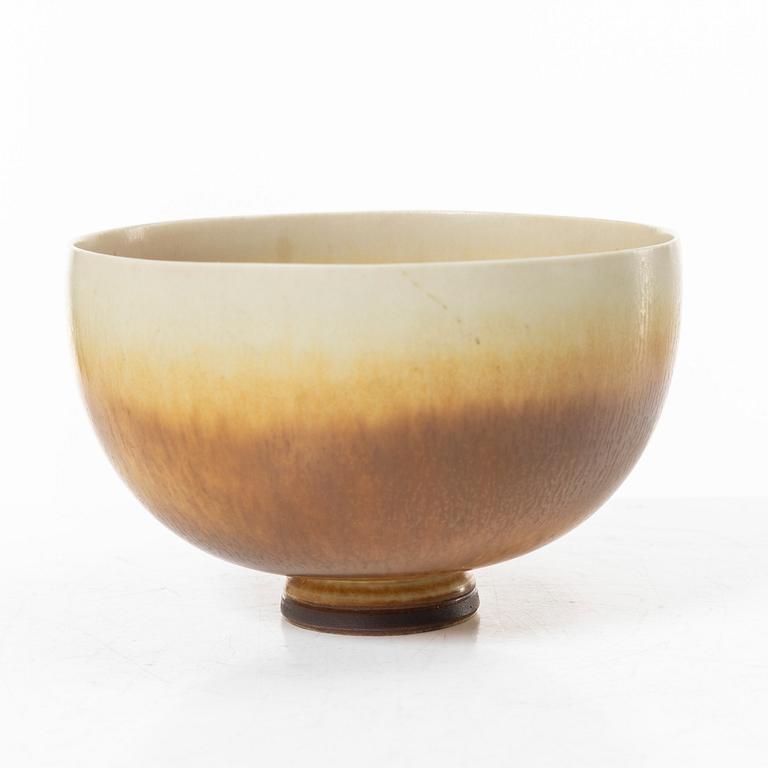 Berndt Friberg, vas och skål, stengods, Gustavsbergs Studio 1965 och 1968.