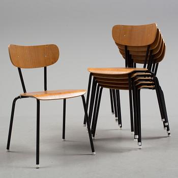 A set of six 20th century chairs.