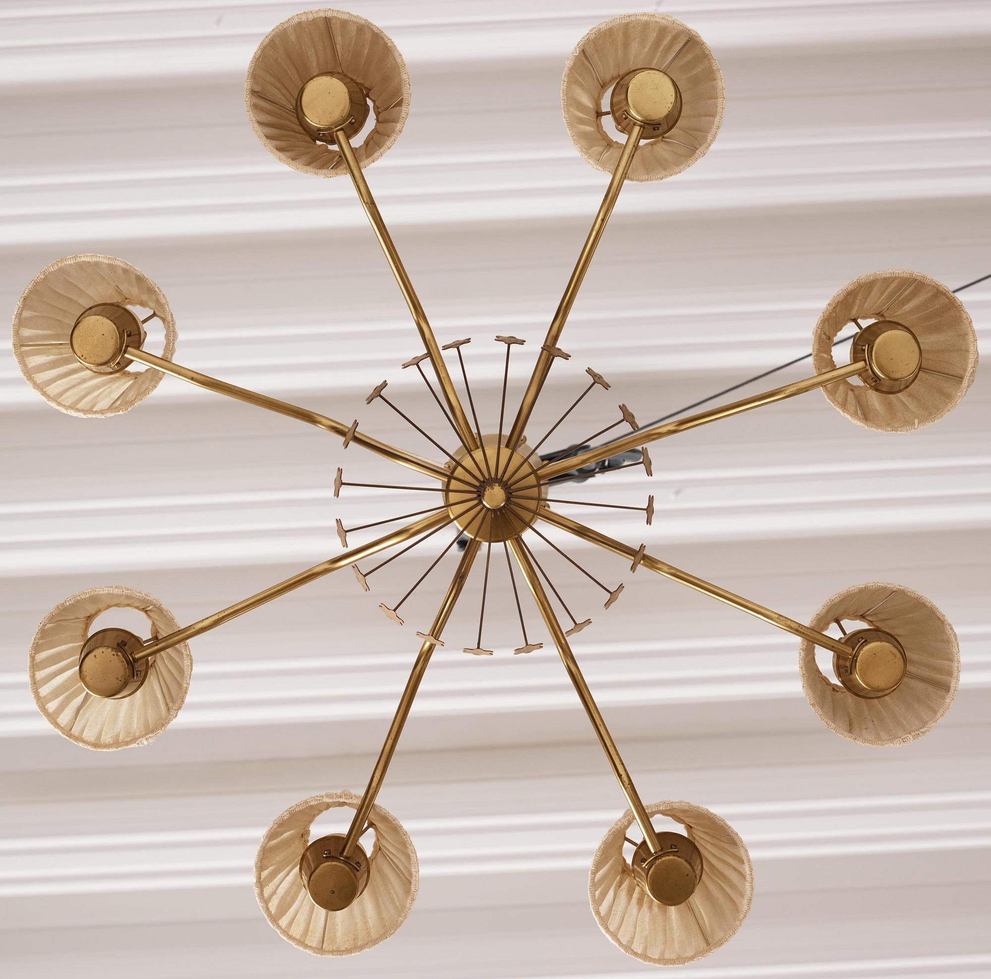 Hans Bergström, a chandelier model "3", Asea, Sweden 1940s-50s.