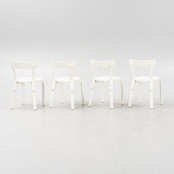 Alvar Aalto, a set of four model 69 chairs for Artek, Finland.