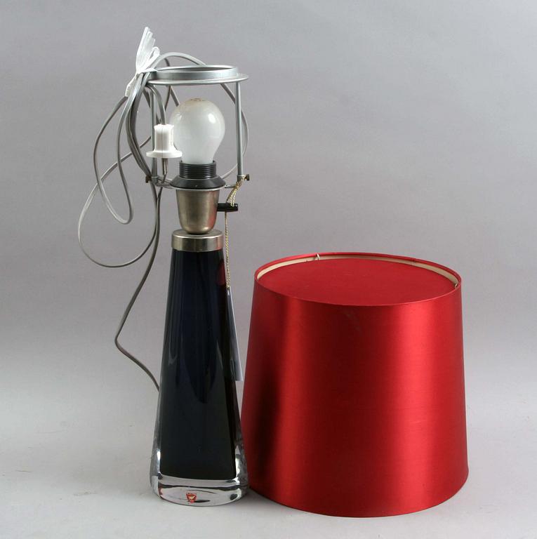 BORDSLAMPA, glas, Carl Fagerlund, Orrefors.