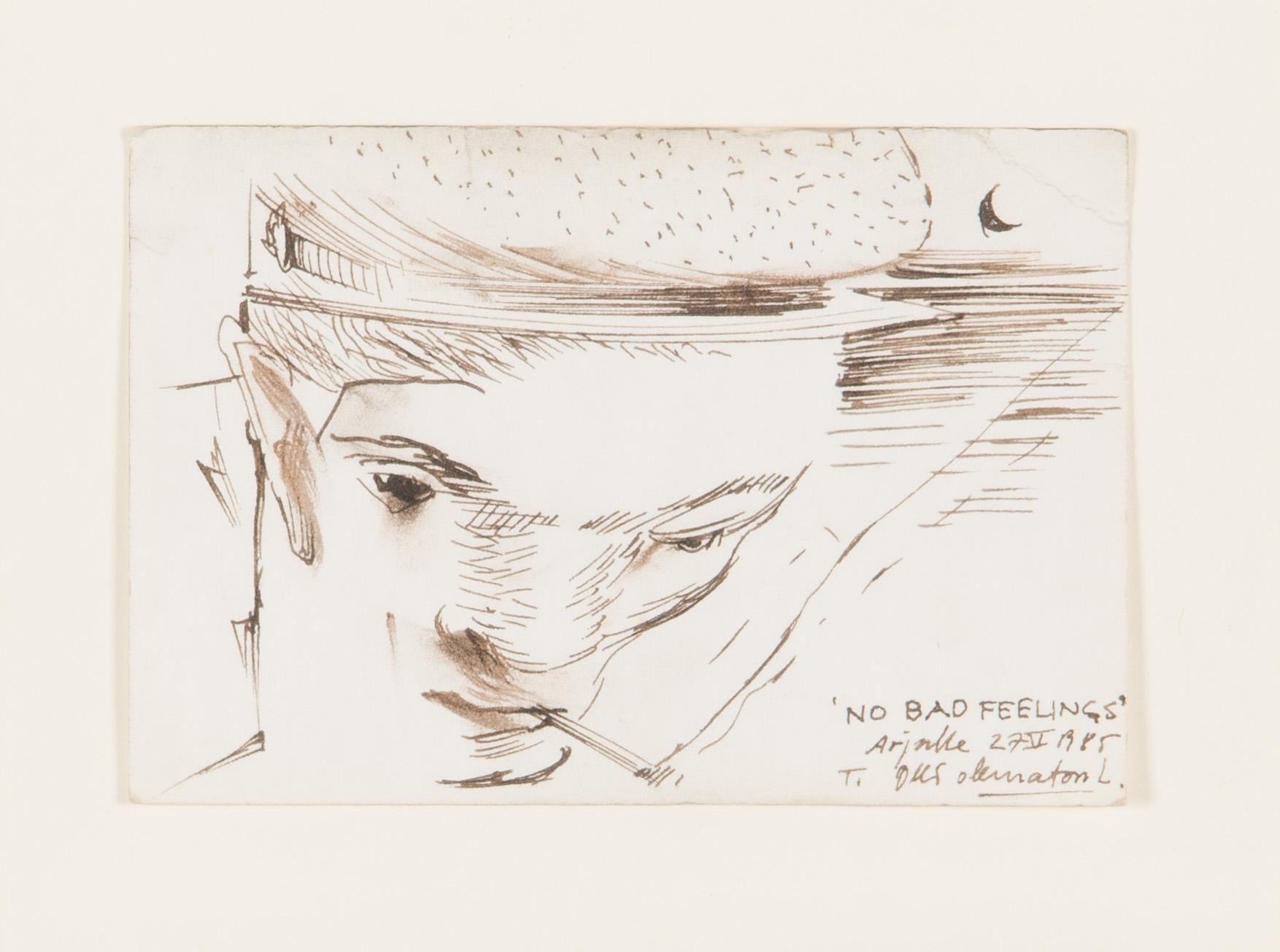 Olli Lyytikäinen, tusch, signerad och daterad 1985.