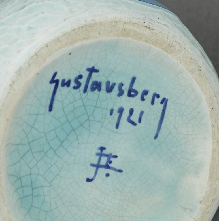 VAS, flintgods, Josef Ekberg, Gustavsberg, 1921.