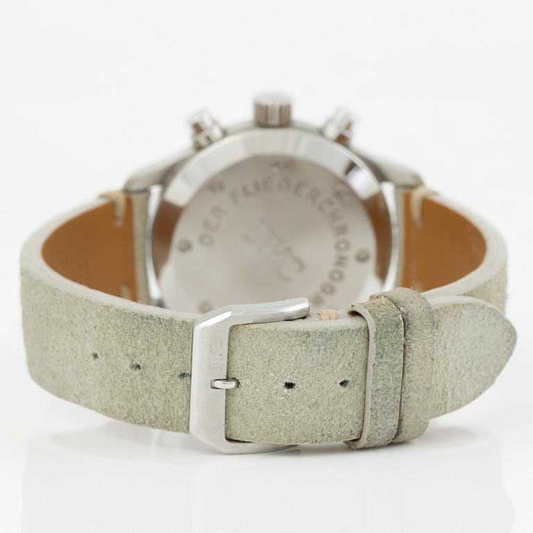 IWC, Schaffhausen, Pilot's chronograph, Mecaquartz, wristwatch, chronograph, 36 mm.