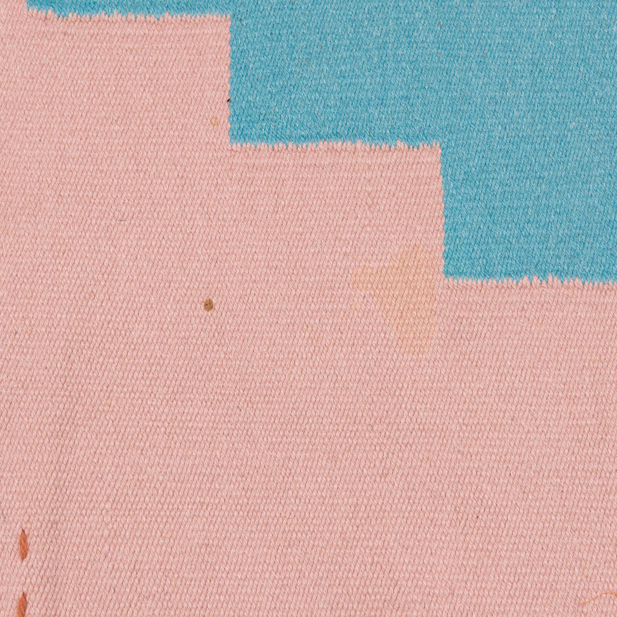 Tarja Laakso, A finnish flat weace carpet, made to order, manufacturer Kouvola Taito Shop. Circa 500 x 140 cm.