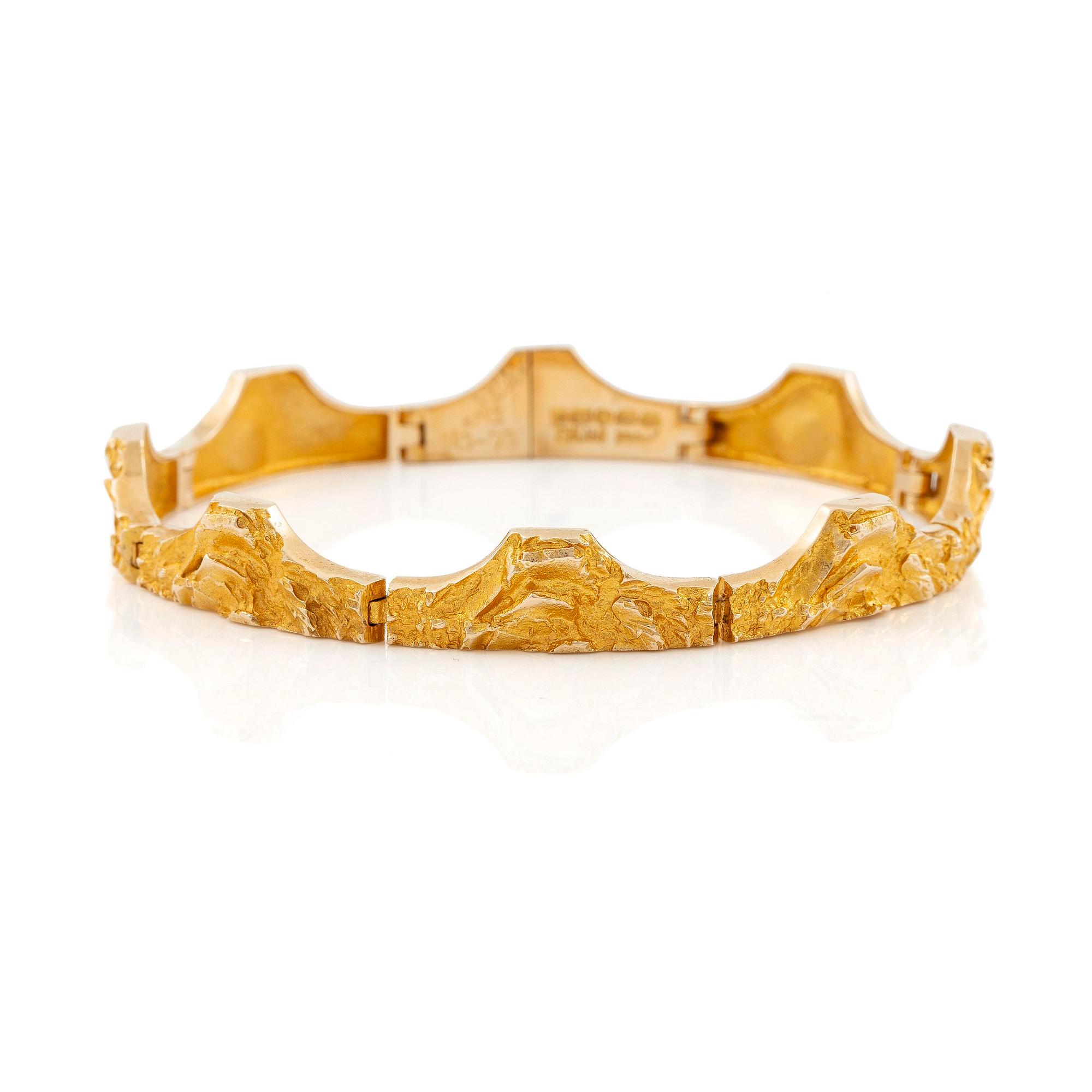 Björn Weckström, a bracelet, "Golden bridge", 14K gold, Lapponia 1971.