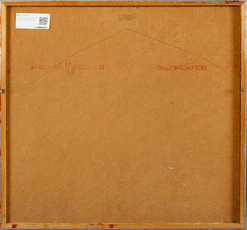 OKÄND KONSTNÄR, olja på pannå, otydligt signerad.