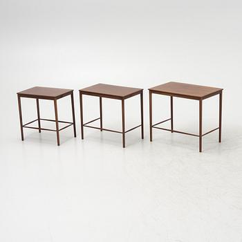 A 3-piece nest table, 1950s/1960s, Denmark.