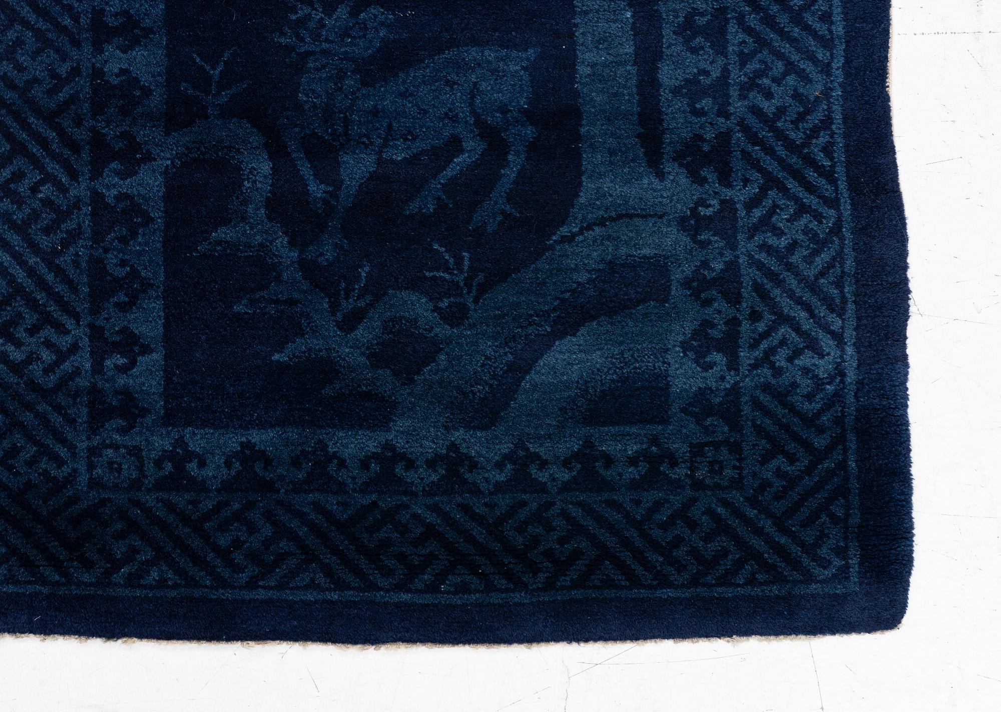 An antique Baotou rug, North China, c 157 x 75 cm.