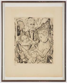 Max Beckmann, "Familienszene" from "Gesichter".