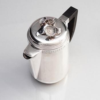 Atelier Borgila, kaffeservis, 4 delar, sterling silver, Stockholm 1939 och 1940.