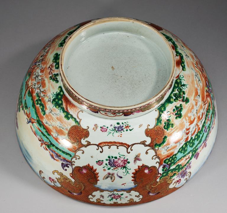 BÅLSKÅL, kompaniporslin. Qing dynastin, Qianlong (1736-95).