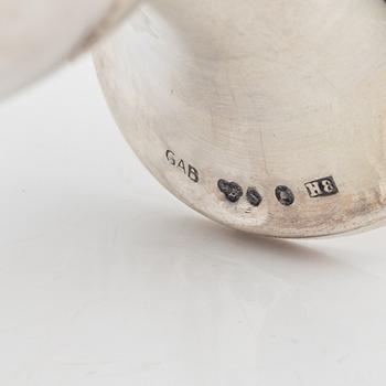 Six silver items, GAB, Atelier Borgila and Axel Bergman, Stockholm, 1905-60.