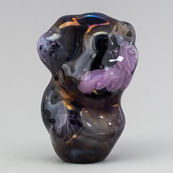 Per B. Sundberg, a unique Per B Sundberg glass vase, Orrefors, Sweden 1998.