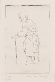 Ina Colliander, etching, signed and dated -61, numbered 5/12.