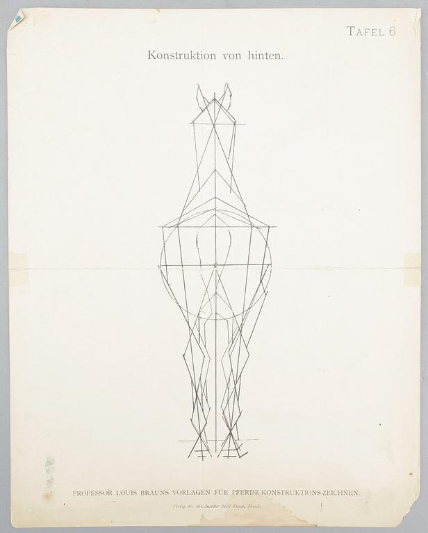 CARL LARSSON, letter with design for book cover in watercolour and pencil, signed Carl Larsson.