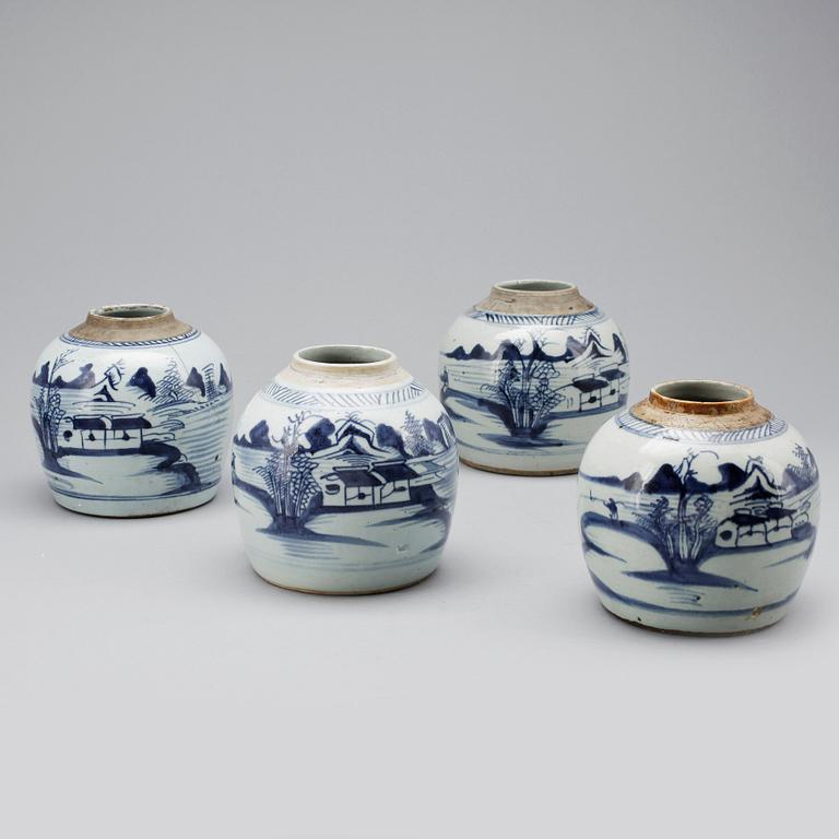 KRUS, 4 st. porslin, Kina. 1800-tal.