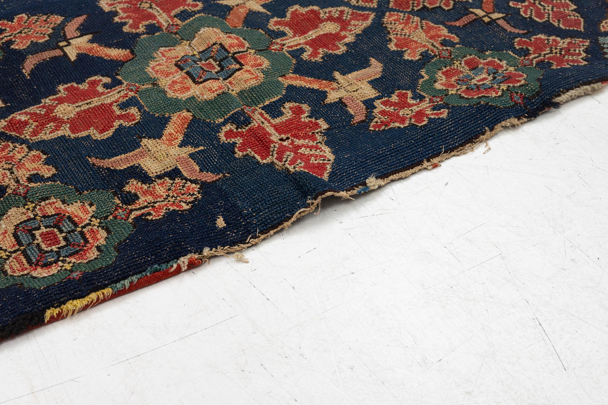 Åkdyna, korsstygnsbroderad, 1800-tal.