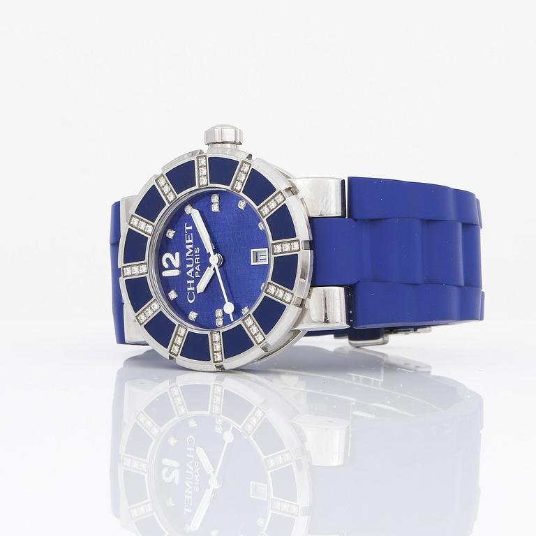 ARMBANDSUR, Chaumet, Paris, stål med diamanter, inköpt 2012.