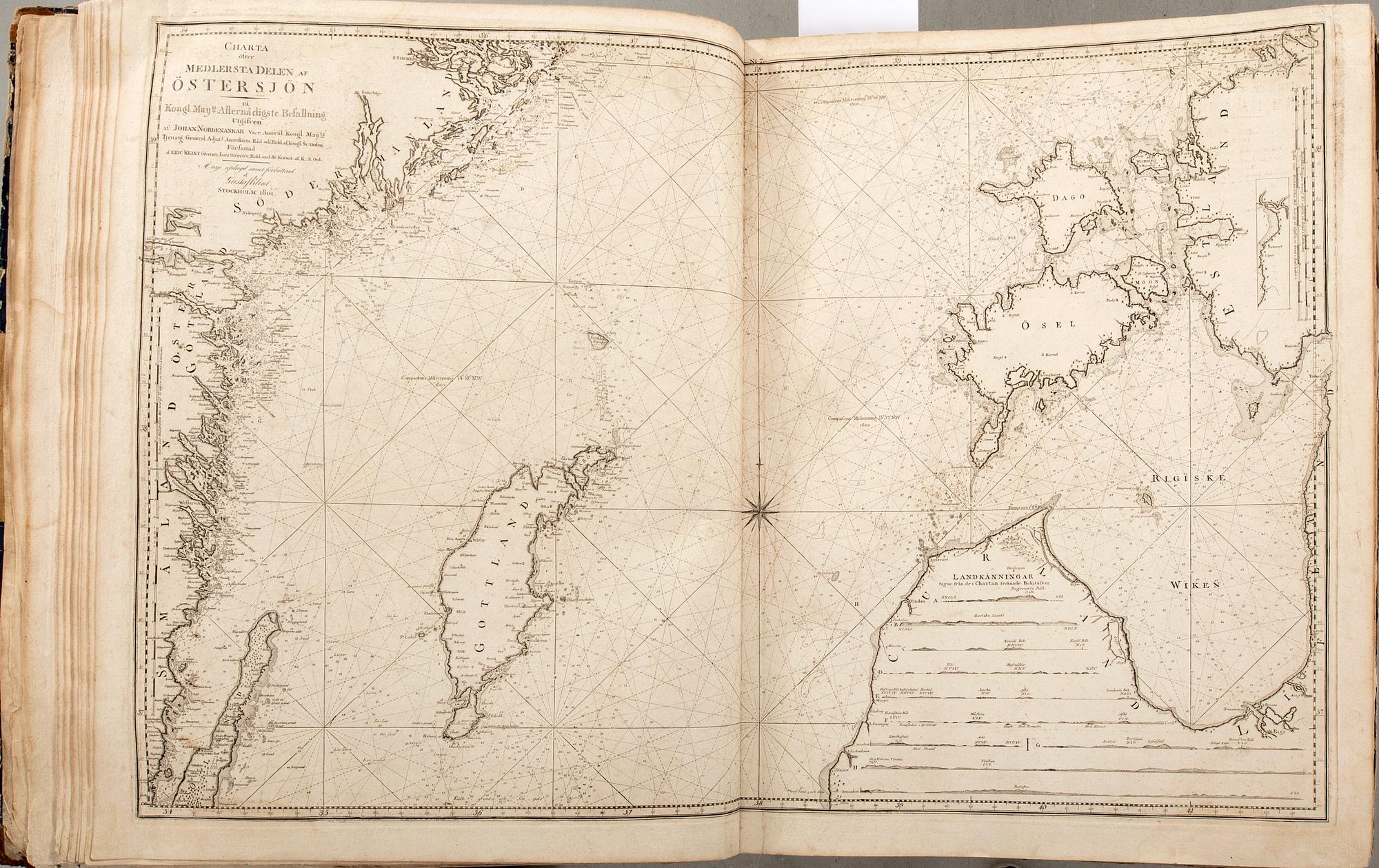 Gustaf af Klint, book, "Sweden's Maritime Atlas", 1797-1815.