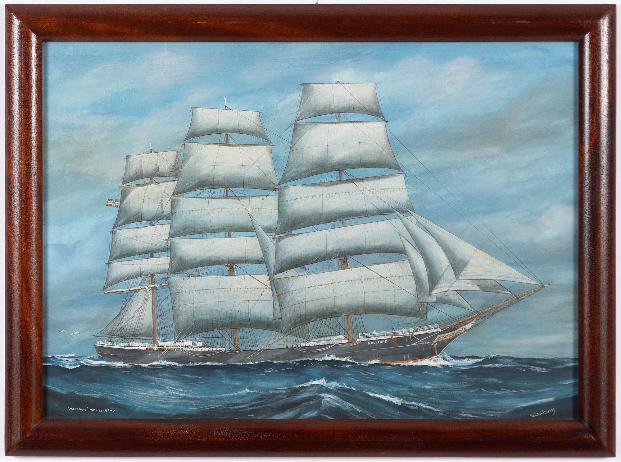 Gustaf Fredriksson, Fullriggaren "Kalliope" av Holmestrand.