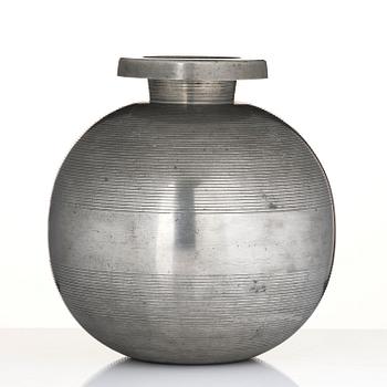Sylvia Stave, a pewter vase model 5496, C.G. Hallberg, Stockholm, 1934.