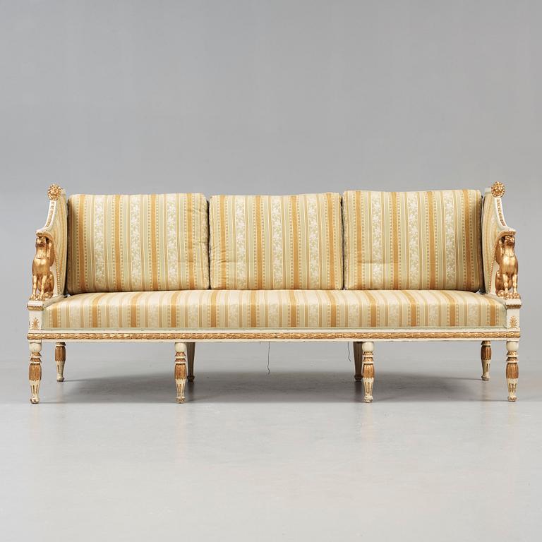 A late Gustavian early 19th century sofa.