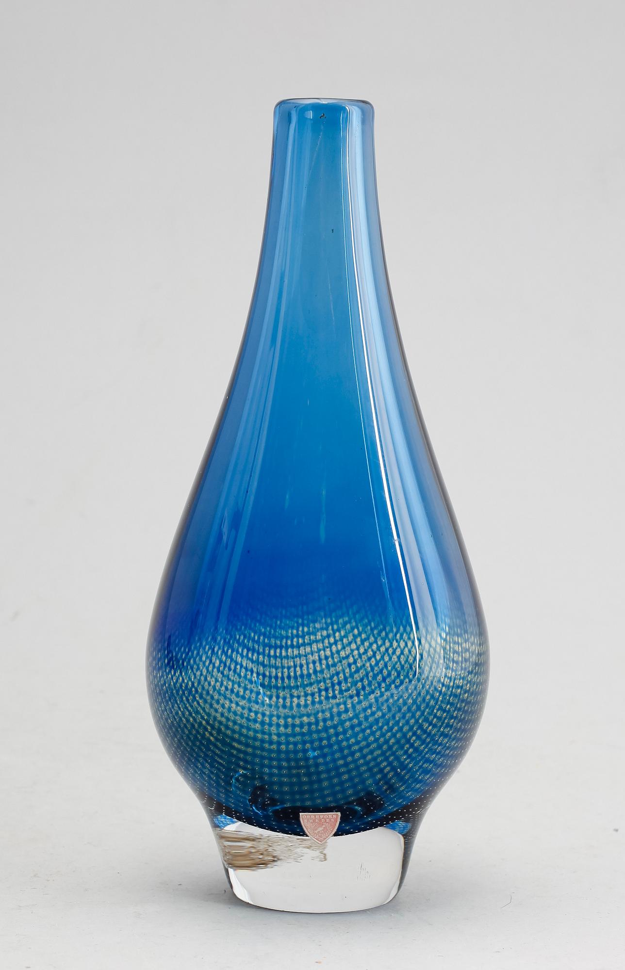 VAS, glas, "Kraka", Sven Palmqvist, Orrefors, sign.