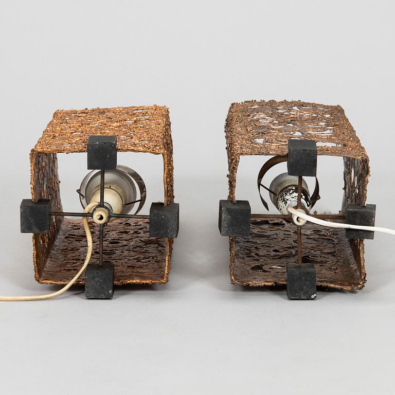 Tukiainen Aimo Ossi Kalevi, table lamps, 2 pcs Oy Moonlight Ltd 1970s.