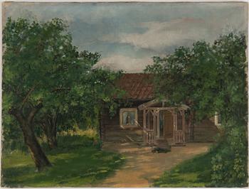 OKÄND KONSTNÄR, oil on canvas 49 x 65 cm. Signed on the stretcher Leonard Olsson.