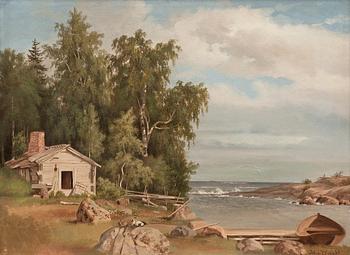 520. Magnus von Wright, "STRANDLANDSKAP FRÅN LÖVÖ".