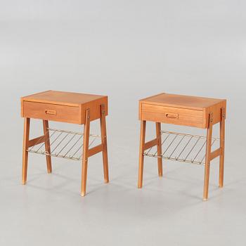 A pair of 1950/60s bedside tables.