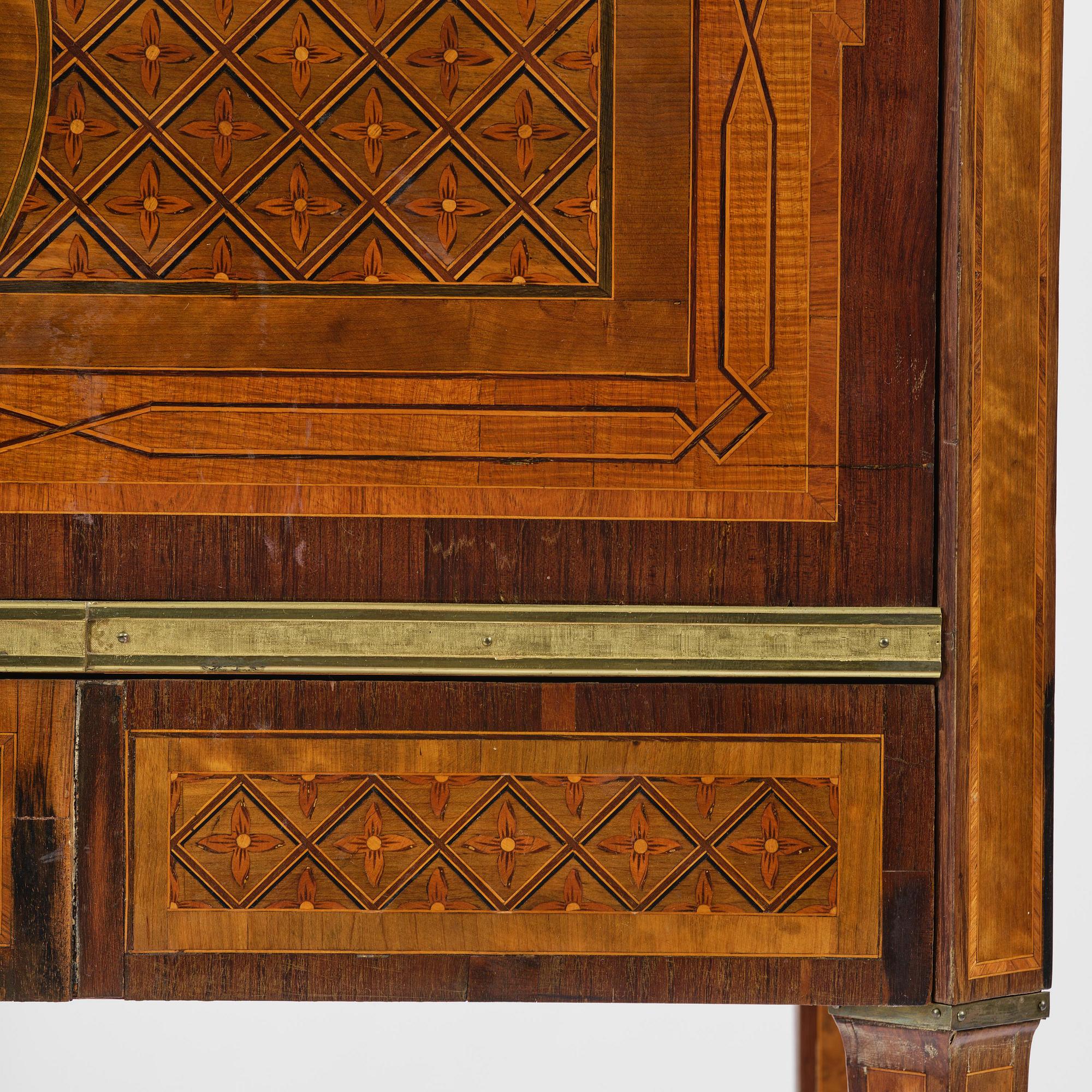 A Gustavian 18th century secretaire by Gottlieb Iwersson, master 1778, not signed.