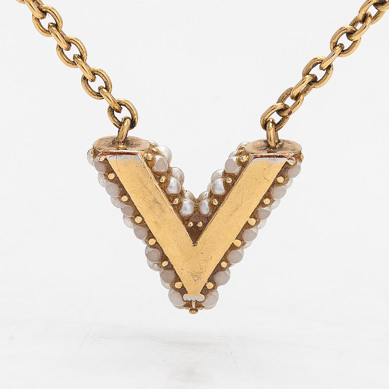 Louis Vuitton, "Essential V Perle" halsband.