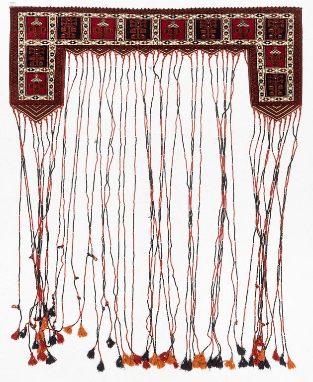 A Turkmen Kapunuk Door Hanging, c 210 x 195 cm.