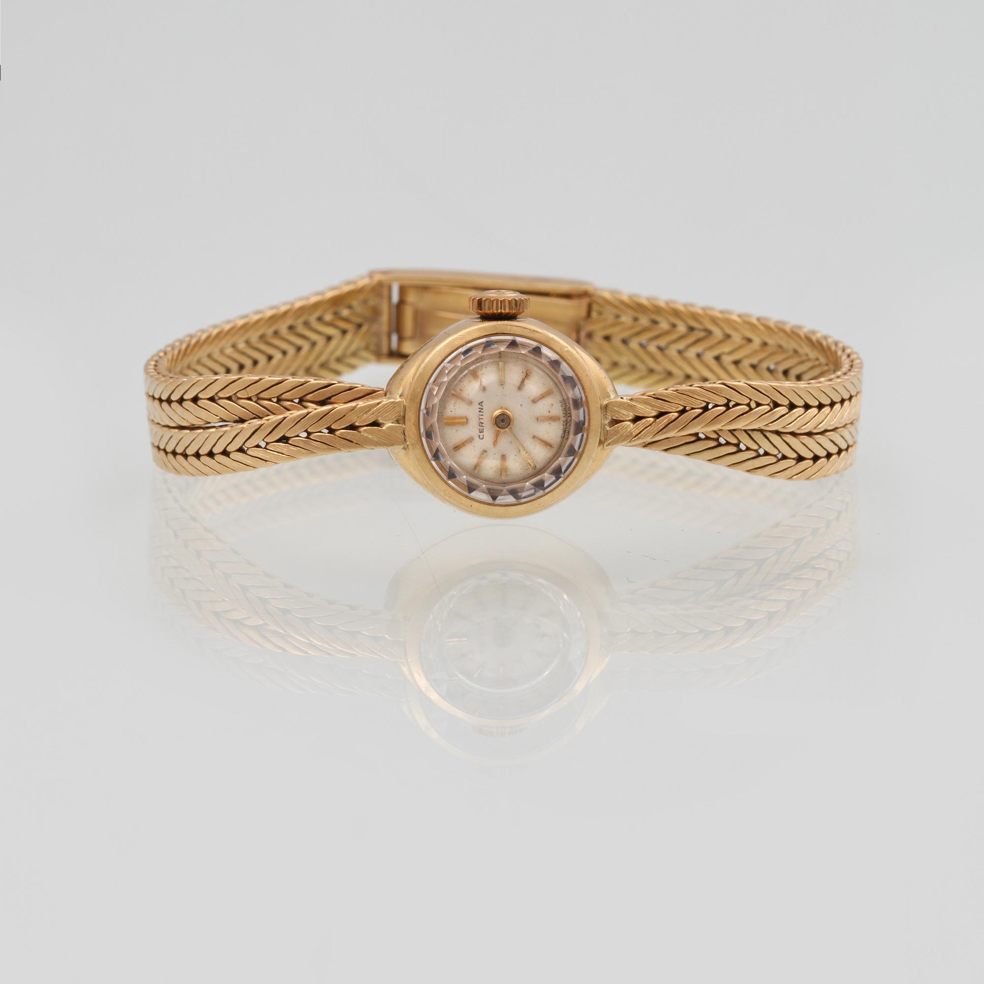 ARMBANDSUR, 18K guld, Certina. Vikt 26,8 gram.