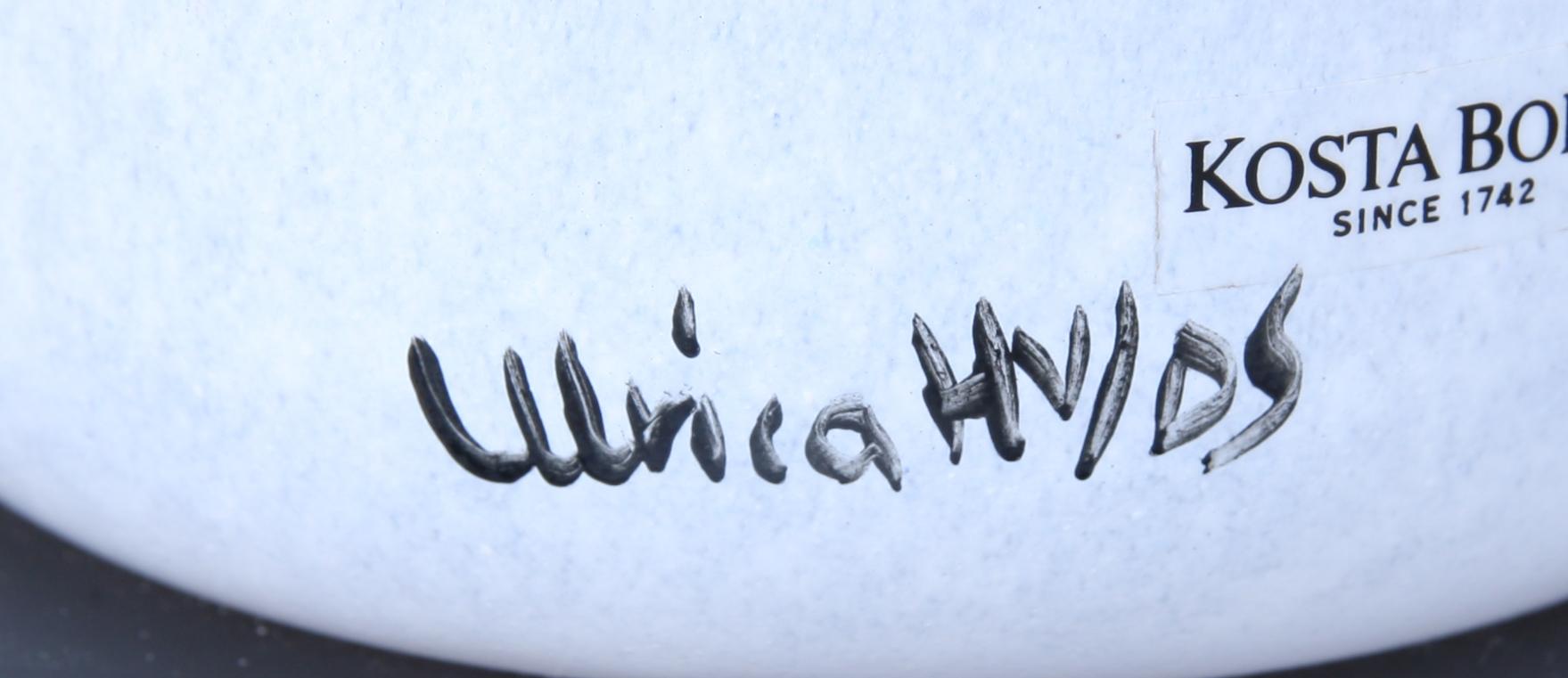 VAS, glas, Ulrica Hydman-Vallien, Kosta, sign.
