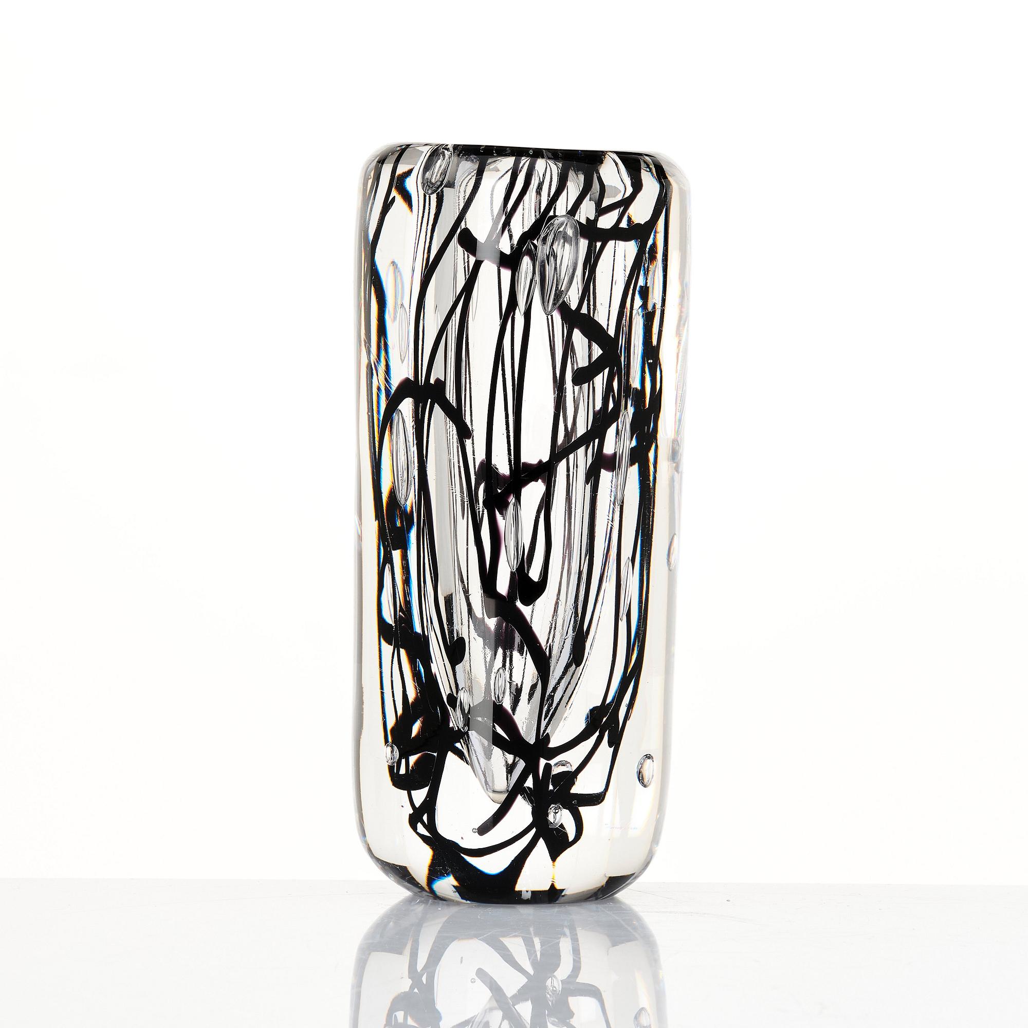 Vicke Lindstrand, a unique glass vase, Kosta, Sweden 1950-60s.