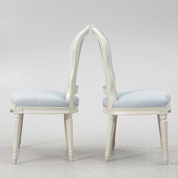 Stolar, ett par, gustavianska, 1700-talets andra hälft.