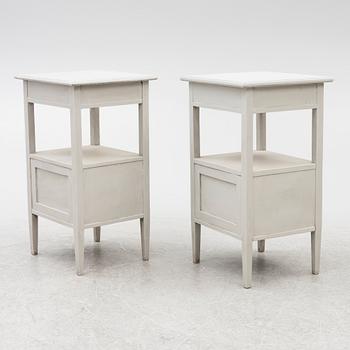 Nightstands, a pair, first half of the 20th century.