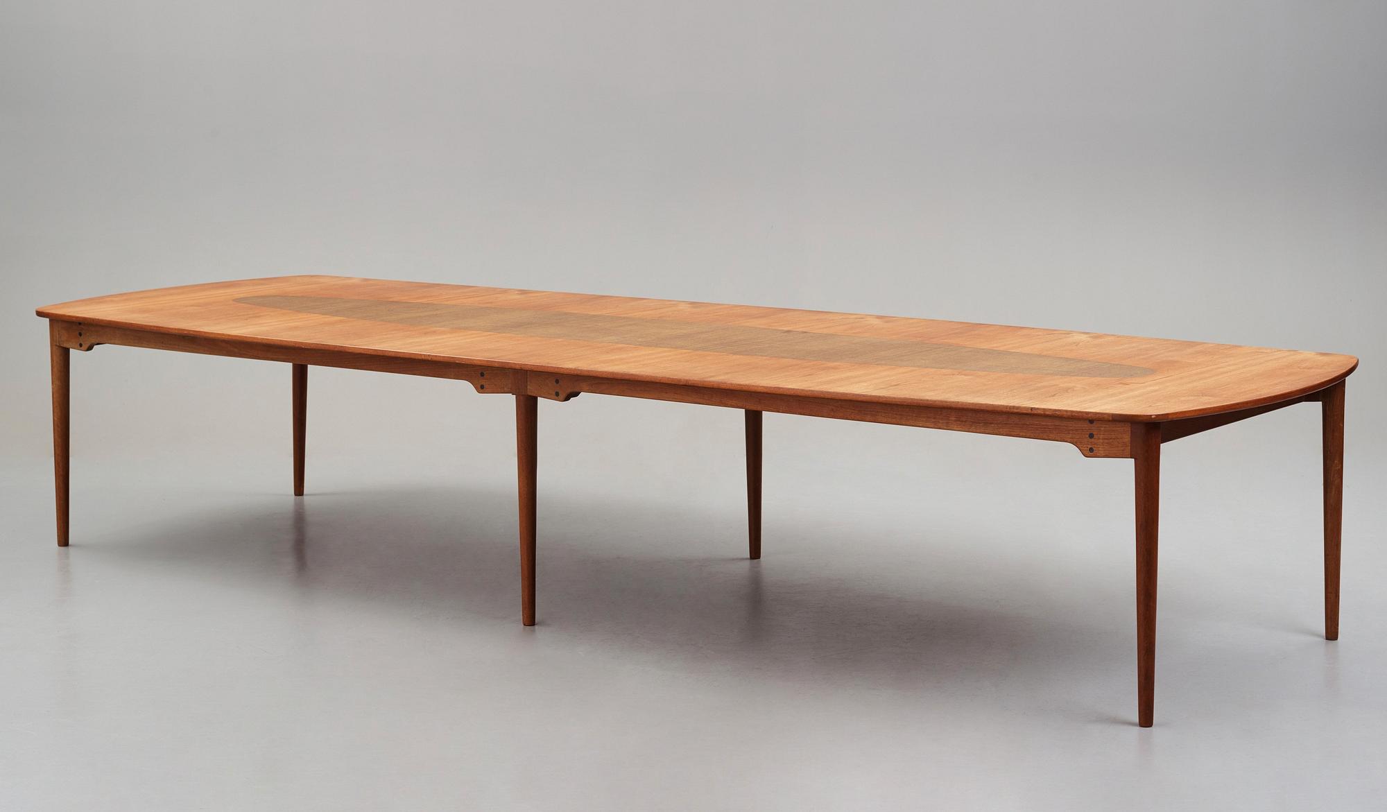 Finn Juhl, a unique conference table by Bovirke, Denmark, 1950's.